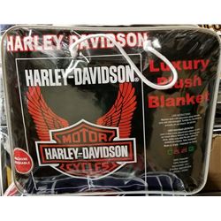 NEW! "HARLEY-DAVIDSON" LUXURY PLUSH BLANKET(QUEEN)