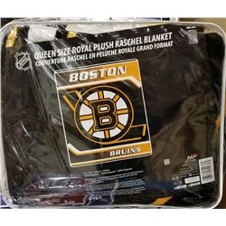 NEW! "BOSTON" ROYAL PLUSH BLANKET(QUEEN)