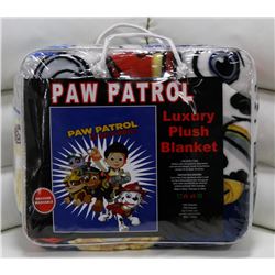 NEW! "PAW PATROL" LUXURY PLUSH BLANKET (TWIN)