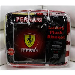 NEW! "FERRARI" LUXURY PLUSH BLANKET (QUEEN)