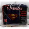 Image 1 : NEW! "SUPERMAN" LUXURY PLUSH BLANKET (QUEEN)