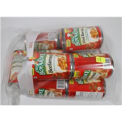 BAG OF ASSORTED CHEF BOYARDEE CANNED FOOD