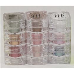 3 STACKS OF 3 MICABELLA EYE SHADOW NATURAL MINERAL