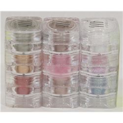 3 STACKS OF 3 MICABELLA EYE SHADOW NATURAL MINERAL