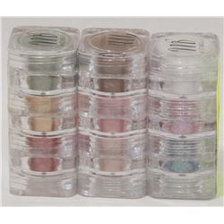 3 STACKS OF 3 MICABELLA EYE SHADOW NATURAL MINERAL