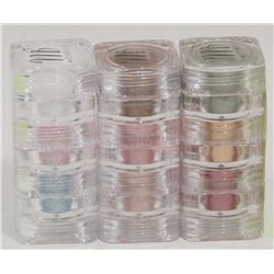 3 STACKS OF 3 MICABELLA EYE SHADOW NATURAL MINERAL