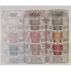 3 STACKS OF 3 MICABELLA EYE SHADOW NATURAL MINERAL
