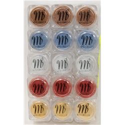 15 ASSORTED MICABELLA NATURAL MINERAL EYE SHADOW