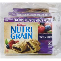 3 BOXES OF NUTRIGRAIN MIX BERRY GRANOLA BARS