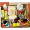 Image 1 : BOX W/NEW KITCHEN/HOUSEHOLD ITEMS