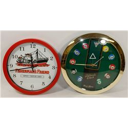 FISHERMANS FRIEND CLOCK AND DAIEL DAKOTA.