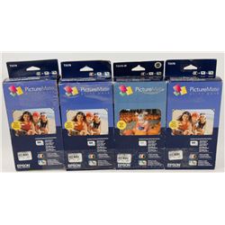4 PACKS OF EPSON PICTURE MATE PRINT PACKS