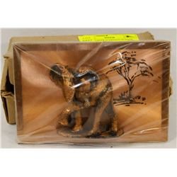 PURE COPPER ELEPHANT PLAQUE NEW IN PACKAGE