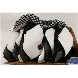 LOT OF 12 NEW RACING CAPS.