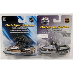 TWO UNOPENED EDMONTON OILERS ERTL 1:32 SCALE