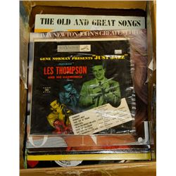 BOX OF LPS INCLUDING JAZZ, OLIVIA NEWTON-JOHN,