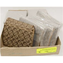 LOT OF 12 NEW REPLICA LOUIS VUITTON STYLE WALLETS.