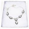 Image 1 : #80-WHITE TOPAZ GEMSTONE NECKLACE