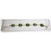 Image 1 : #74-GREEN PERIDOT GEMSTONE BRACELET