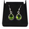 Image 1 : #71-GREEN PERIDOT GEMSTONE EARRINGS