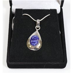 #61-NATURAL BLUE SAPPHIRE GEMSTONE PENDANT