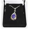 Image 1 : #61-NATURAL BLUE SAPPHIRE GEMSTONE PENDANT