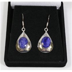 #59- NATURAL BLUE SAPPHIRE GEMSTONE EARRINGS