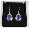 Image 1 : #59- NATURAL BLUE SAPPHIRE GEMSTONE EARRINGS