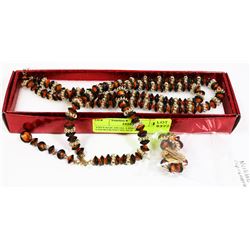 VINTAGE DUAL LINE CHOKER/NECKLACE WITH EARRINGS