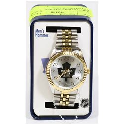 TORONTO MAPLE LEAFS WRIST WATCH NEW IN BOX.