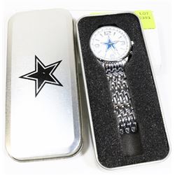 NEW IN CASE,  BLUE STAR MENS WATCH.