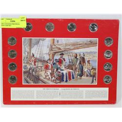 12PC CANADIAN PROVINCIAL 25 CENT COIN SET.