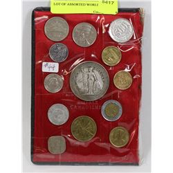 LOT OF ASSORTED WORLD COINS