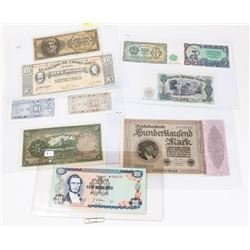 LOT OF ASSORTED WORLD CURRENCY BILLS