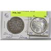 Image 1 : LOT OF 2 CANADA 50 CENT COINS, 1918, 1967