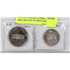 Image 1 : LOT OF 2 CANADA COINS 1973 DOLLAR AND 50 CENT COIN