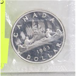 1963 CANADA SILVER $1 COIN