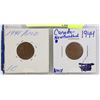Image 1 : LOT OF 2 NEWFOUNDLAND 1941, 1944 ONE CENT COINS