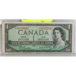 1954 CANADA O/Y REPLACEMENT $1 BILL