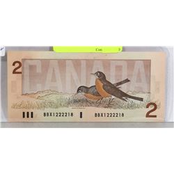 1986 CANADA BRX REPLACEMENT $2 BILL