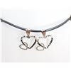 Image 2 : 193) STERLING SILVER PENDANT WITH CORD NECKLACE