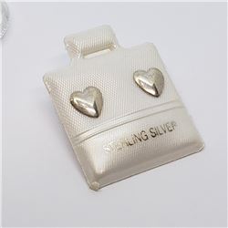 154) LOT OF TWO HEART SHAPED AND HOOP EARRINGS