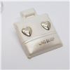 154) LOT OF TWO HEART SHAPED AND HOOP EARRINGS
