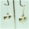 Image 2 : 138) STERLING SILVER HEART SHAPED EARRINGS