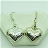 Image 3 : 138) STERLING SILVER HEART SHAPED EARRINGS
