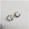 185) 14K YELLOW GOLD CUBIC ZIRCONIA EARRINGS