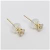Image 2 : 185) 14K YELLOW GOLD CUBIC ZIRCONIA EARRINGS