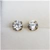 Image 3 : 185) 14K YELLOW GOLD CUBIC ZIRCONIA EARRINGS