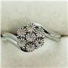 Image 3 : 179) STERLING SILVER 7 DIAMOND RING