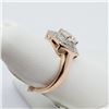 Image 2 : 195) ROSE GOLD PLATED ST. SILVER MORGANITE RING